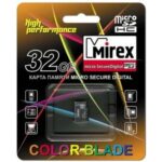 Карта памяти Mirex Micro SDHC 32Gb Class 4+adapt