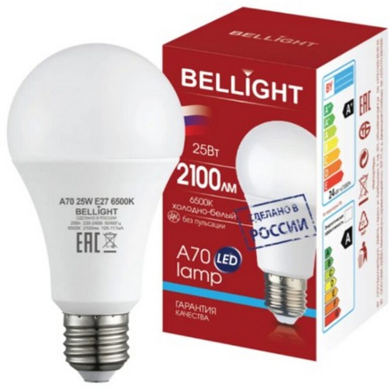 Лампа светодиодная LED A70 25W E27 6500К «BELLIGHT»