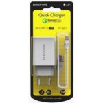 BOROFONE BA21A/ Сетевое ЗУ + Кабель Type-C 1m/ QC 3.0/ 1 USB/ Выход: 18W/ White