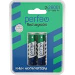 Perfeo AA2600mAh/2BL Аккумулятор Пластик