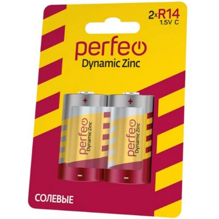 Батарейки Perfeo Dynamic Zinc R14/2SH