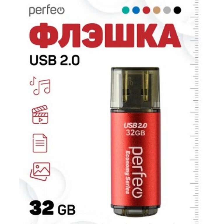 Perfeo USB 32GB E04 Red economy series