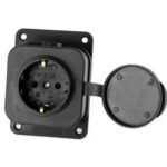 Розетка одинарная каучук 2P+PE 230V 16А IP54 DYNEL (1/16/192)