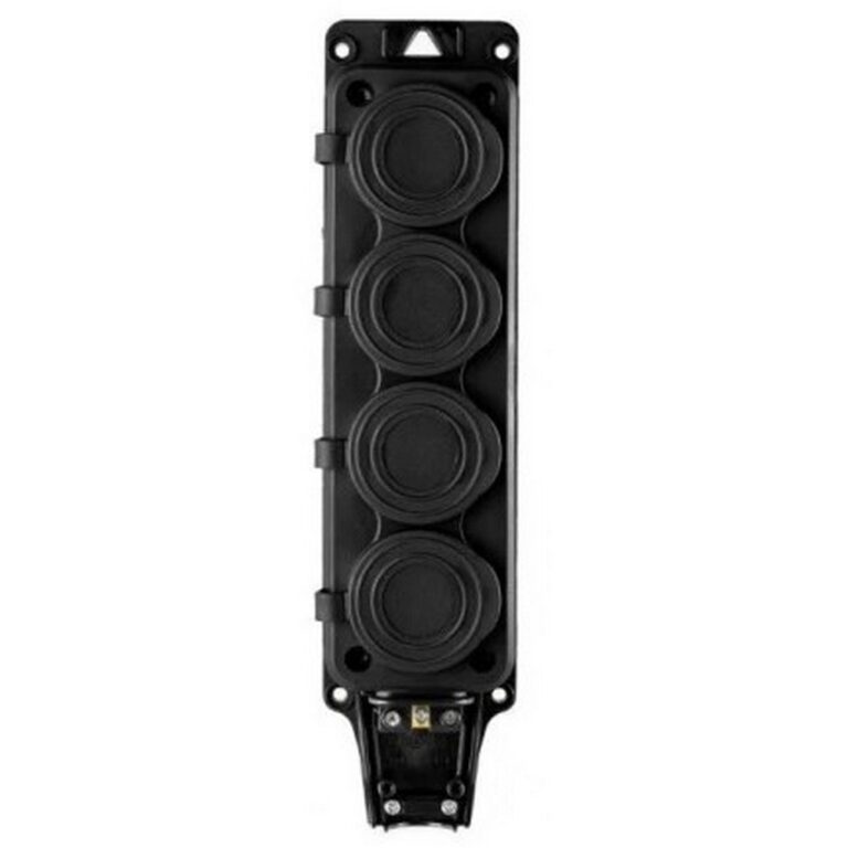 Розетка (колодка) четыхместная каучук 2P+PE 230V 16А IP54 DYNEL (1/8/48)