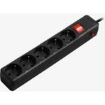 Сетевой фильтр с USB Smartbuy 10А 2200Вт 5 розеток 3,0м черный (SBSP-30U-K)(45)